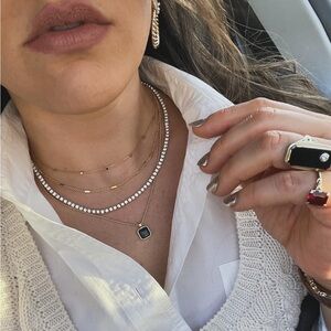 18k Gold Filled CZ Choker Necklace for women